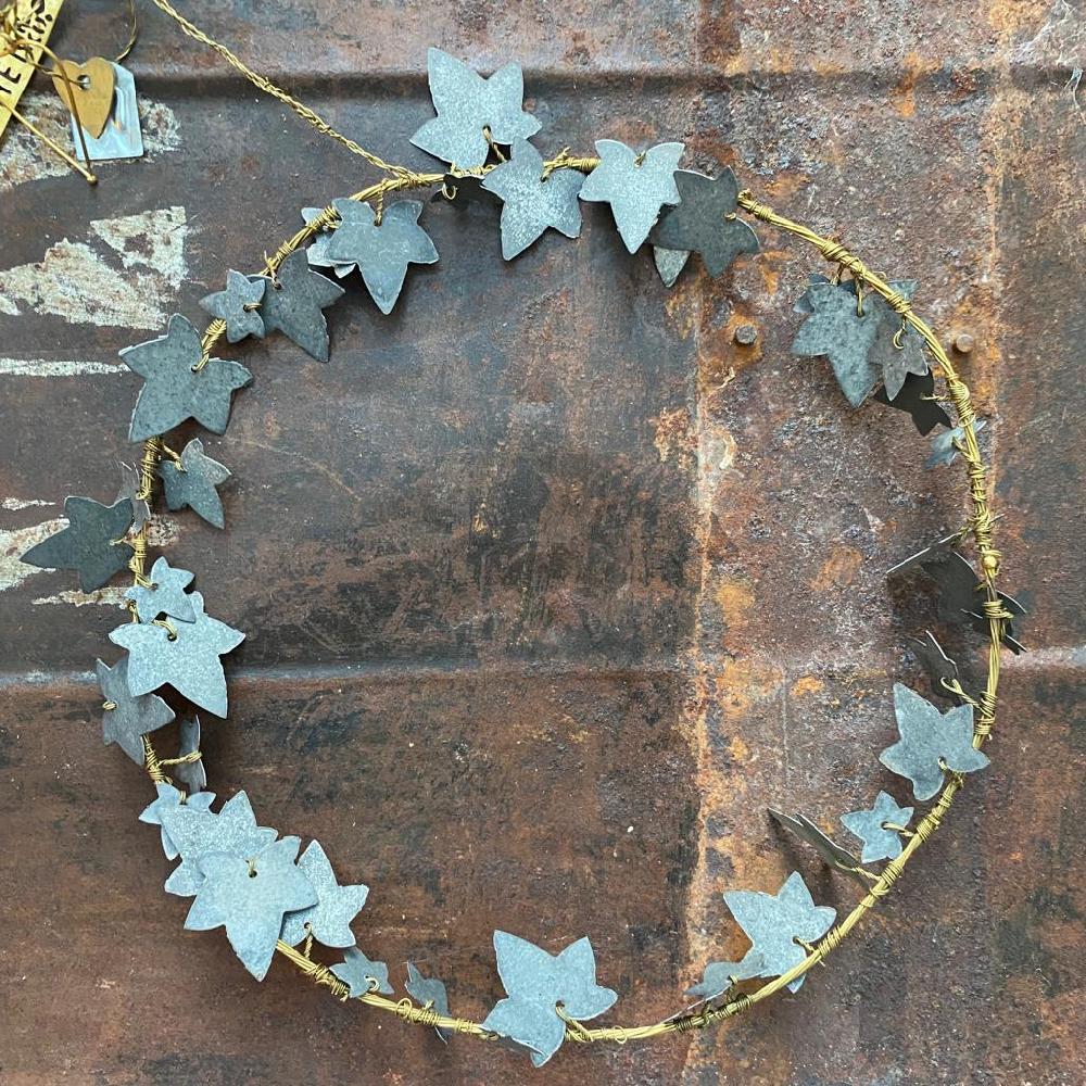 Greige Ivy Wreath Decoration - Walther & Co Denmark