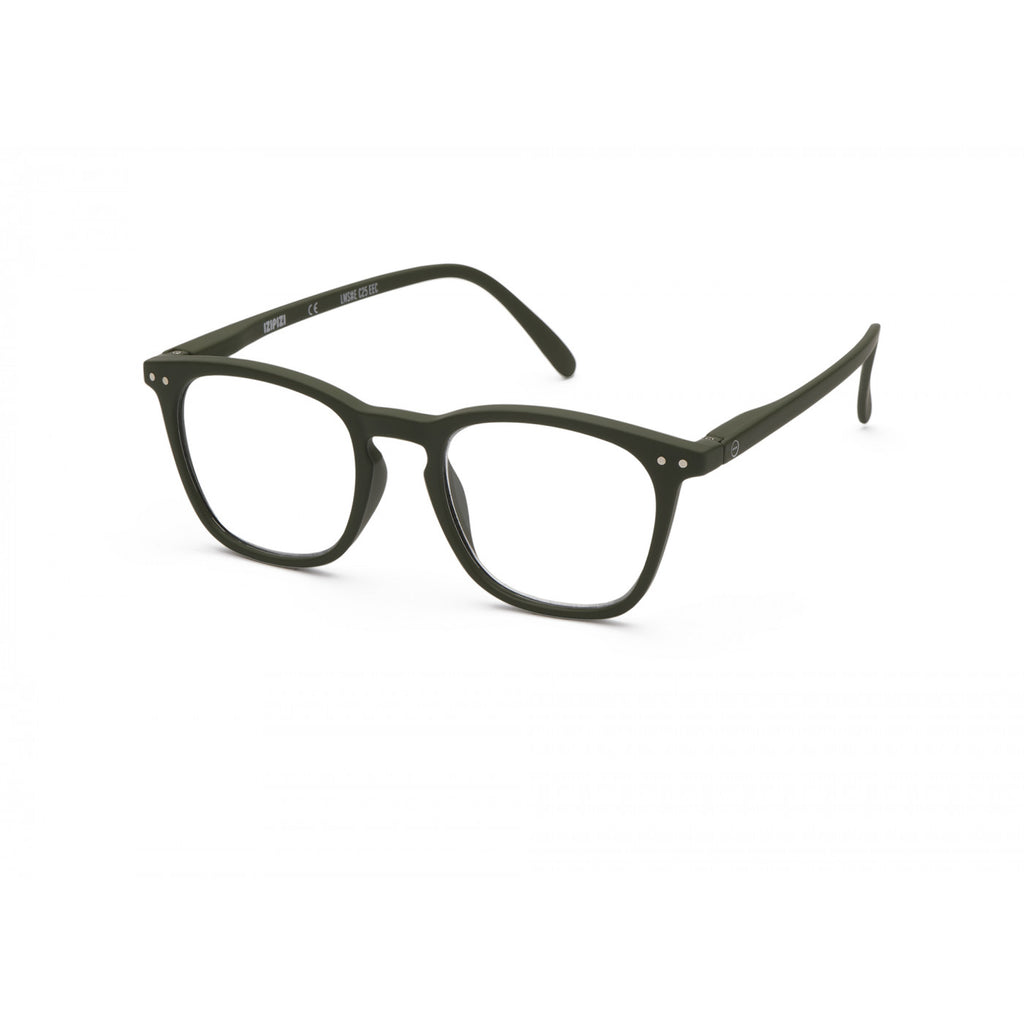 Greige Izipizi Reading Glasses - Style E - Kaki Green