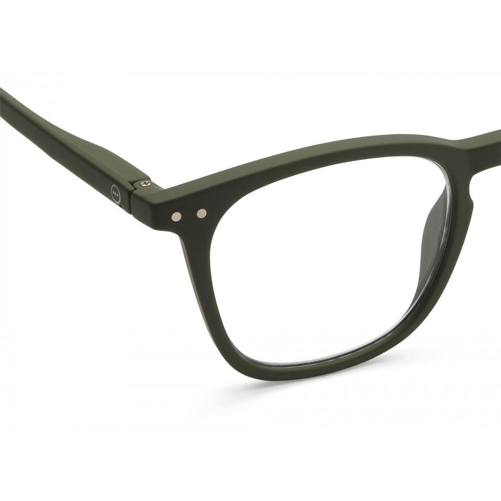 Greige Izipizi Reading Glasses - Style E - Kaki Green