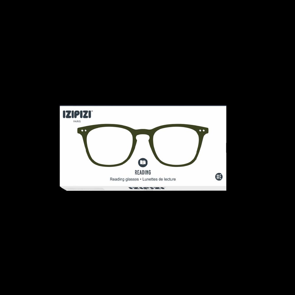 Greige Izipizi Reading Glasses - Style E - Kaki Green