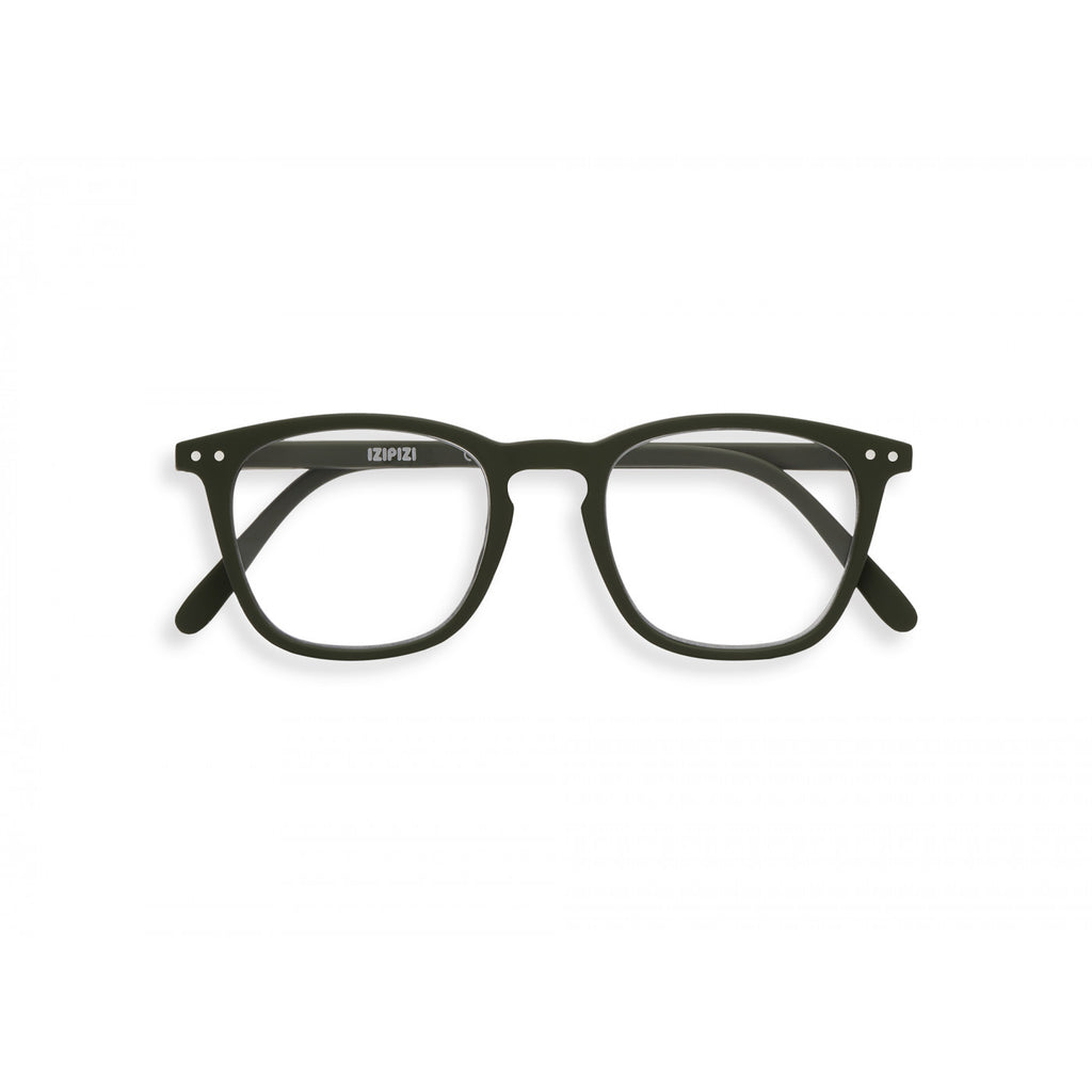 greige Izipizi Reading Glasses - Style E - Kaki Green