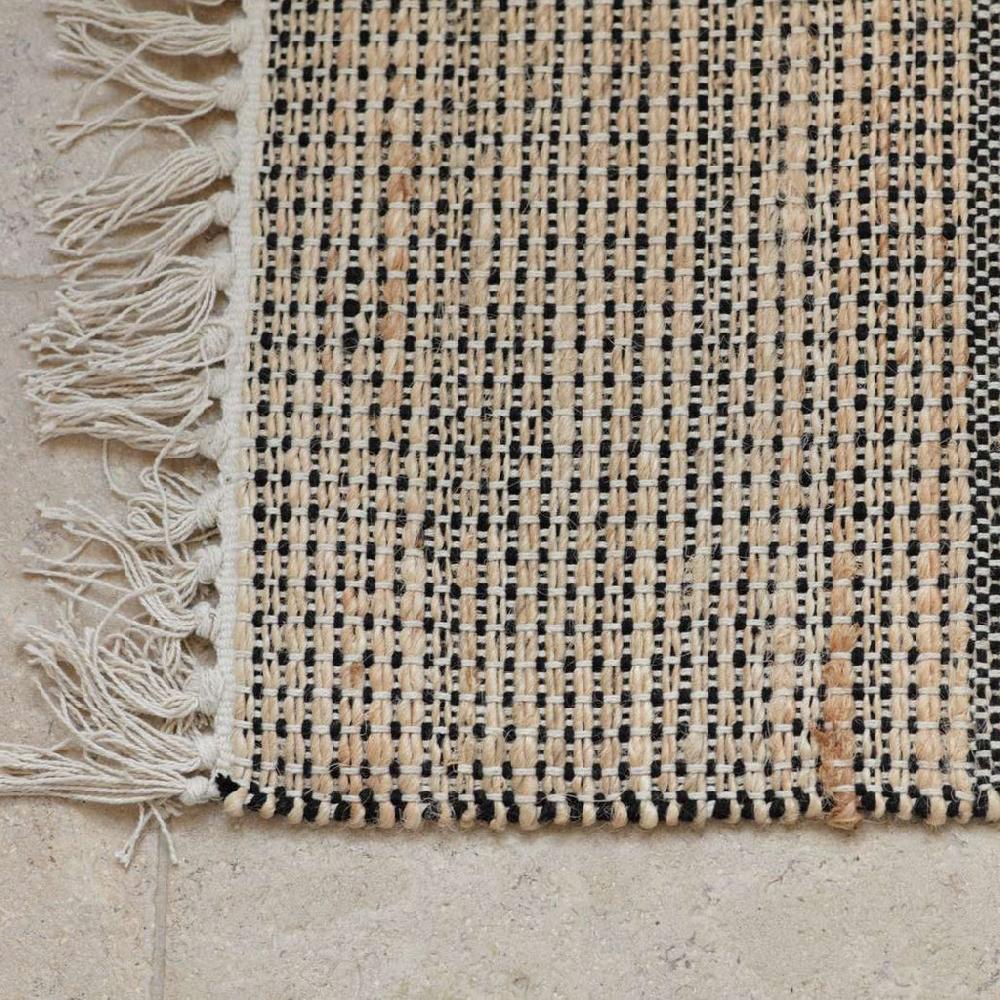 Greige Jute And Cotton Doormat - 60x90cm