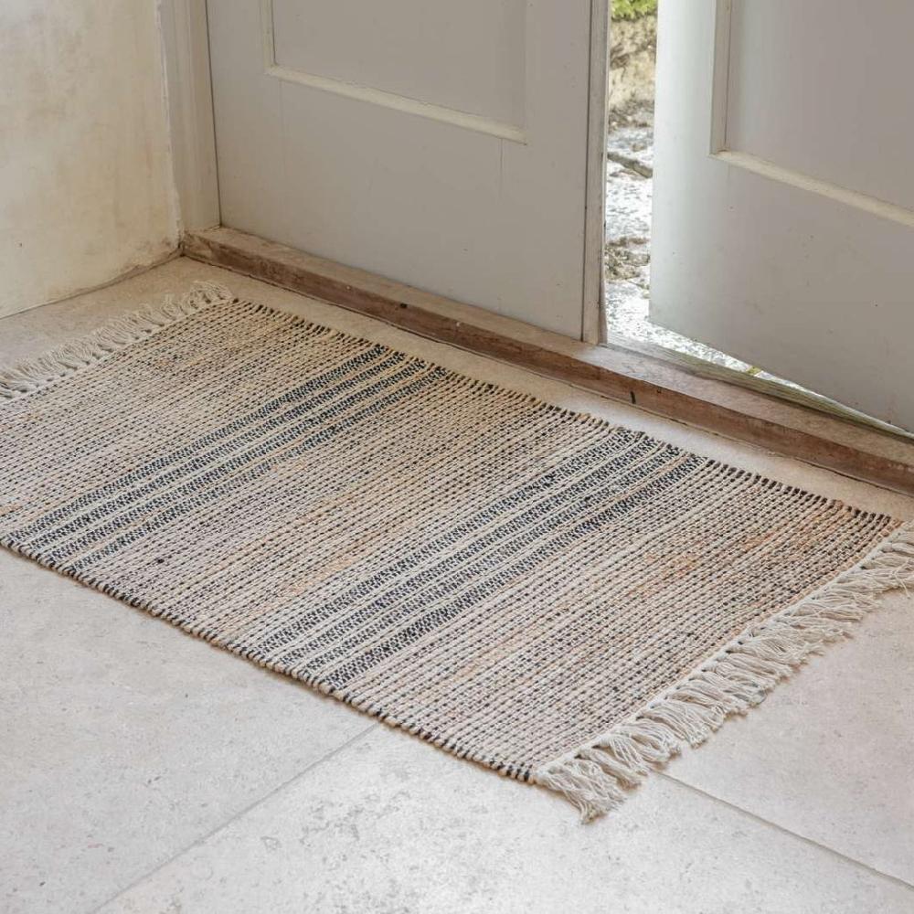 greige Jute and Cotton Doormat - 60x90cm