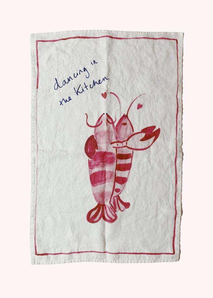 greige Kitchen Dancing - Linen Tea Towel