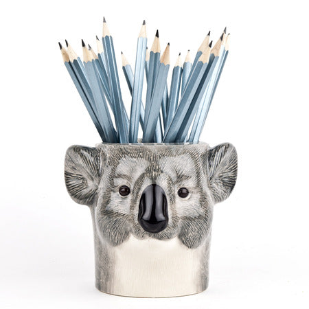 greige Koala Pencil Pot by Quail Ceramics