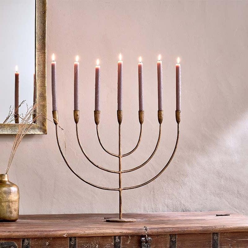 greige Large Arc Candelabra - Antique Black or Brass