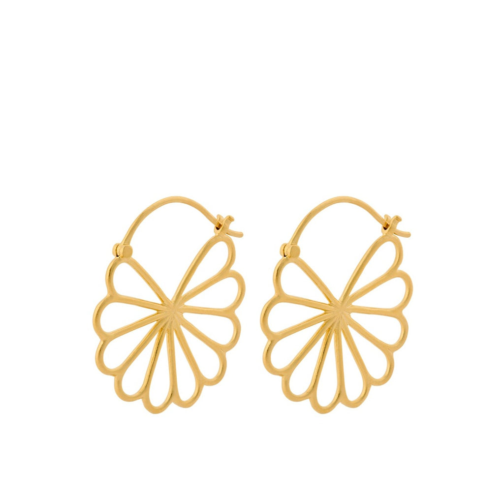 Greige Large Bellis Earrings - Gold - Pernille Corydon