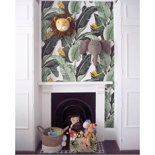 Greige Large Felt Lion Head