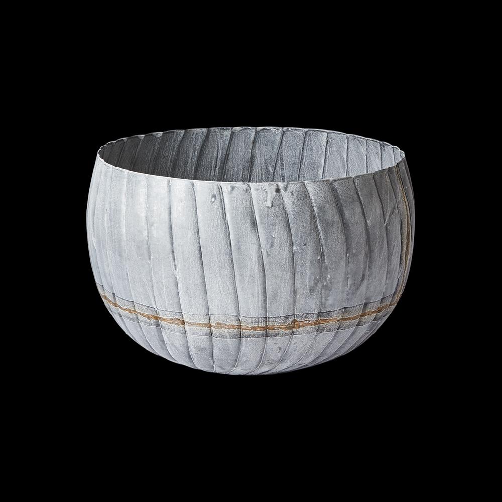 Greige Large Galvanised Planters - Three Sizes