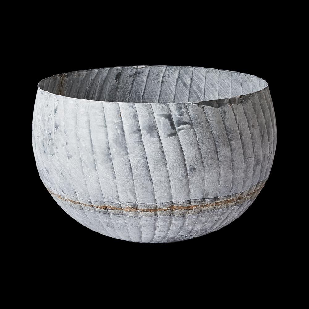 Greige Large Galvanised Planters - Three Sizes