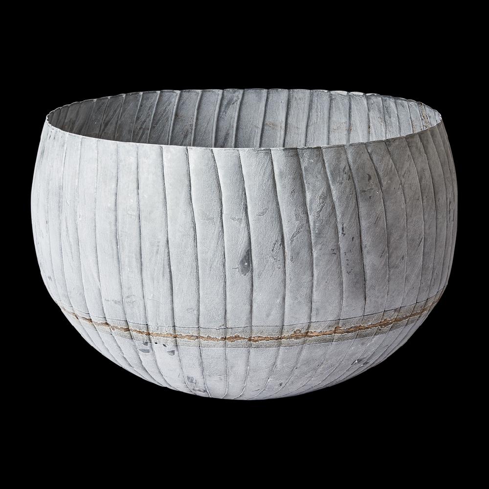 Greige Large Galvanised Planters - Three Sizes