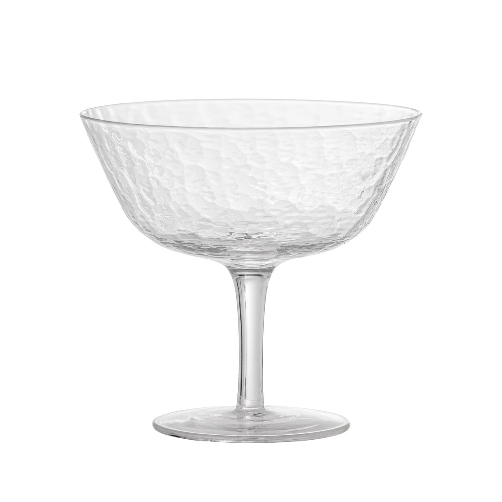 greige Large Hammered Cocktail Glass - Set of Four