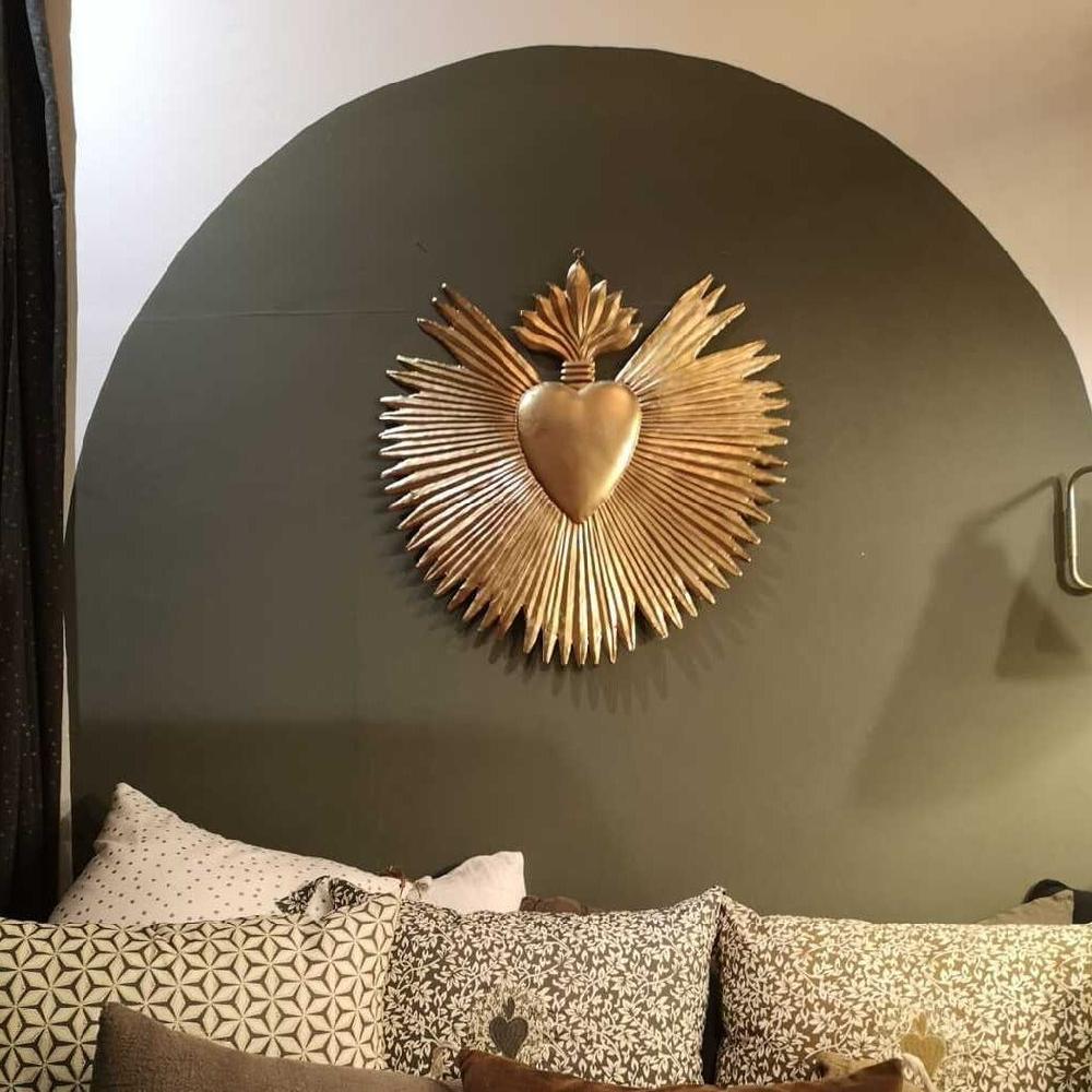 Greige Large Imperial Heart - Boncoeurs