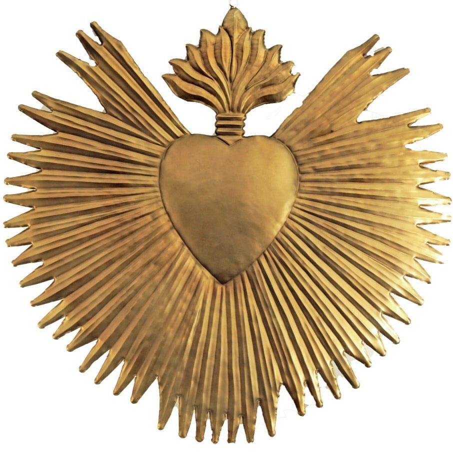 greige Large Imperial Heart - Boncoeurs