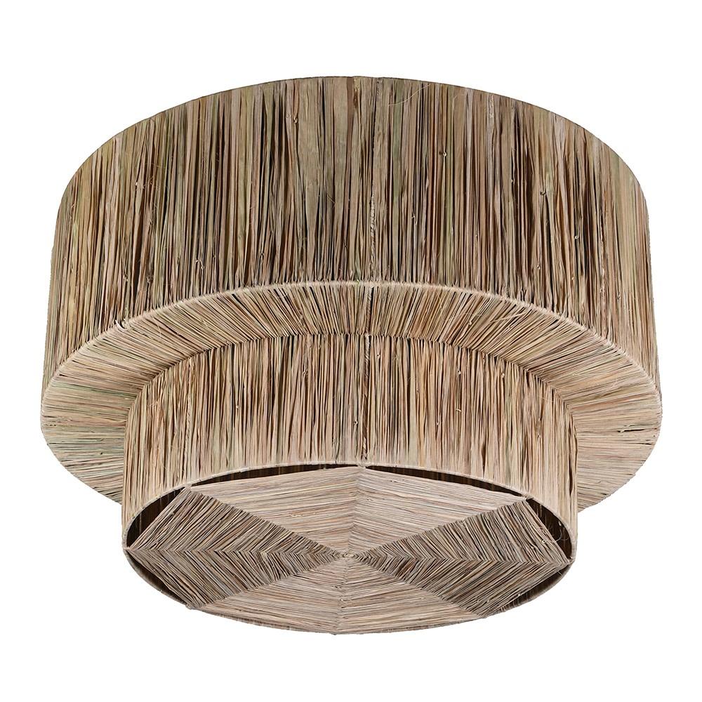 Greige Large Raffia Wrapped Lampshade