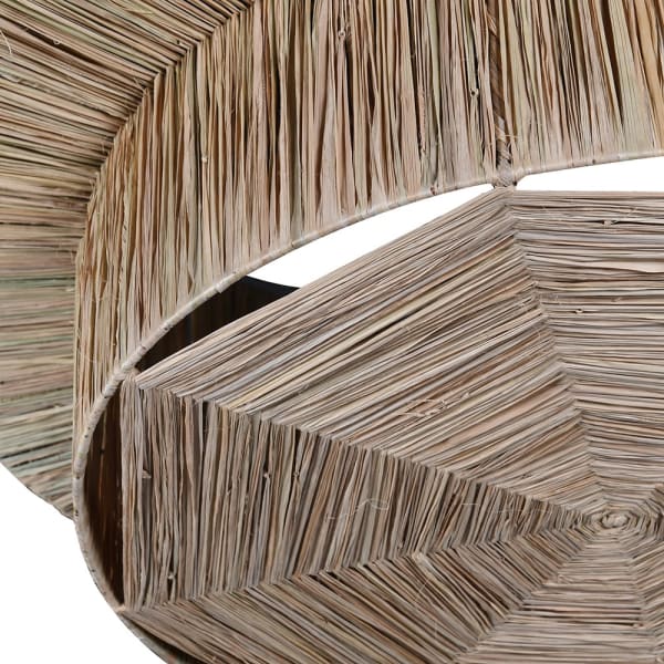 Greige Large Raffia Wrapped Lampshade