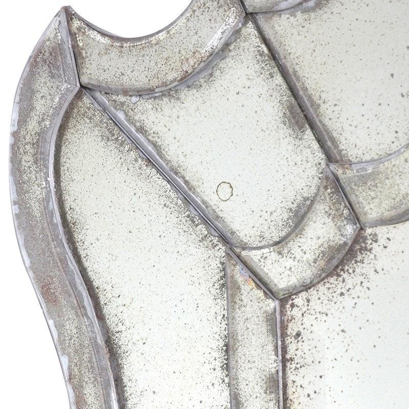 Greige Large Venetian Antiqued Mirror