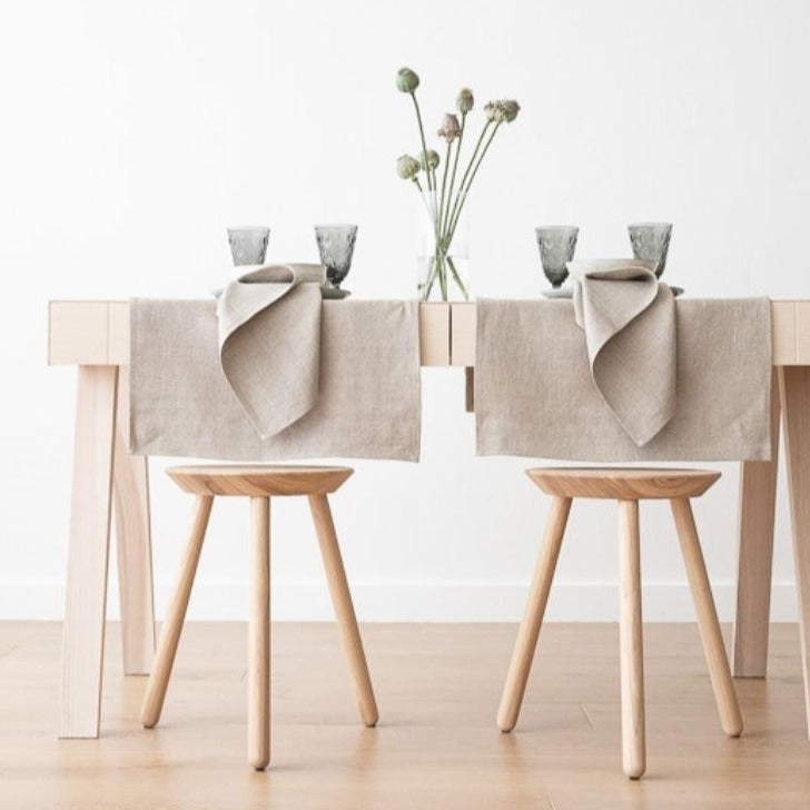 Greige Laurette Linen Napkin - Natural Or Grey