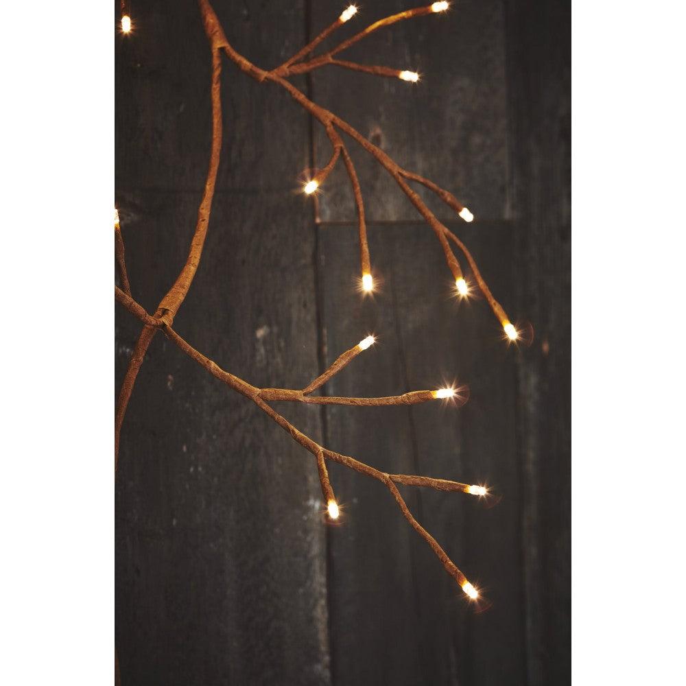 Greige LED Brown Ivy Branch Garland - Mains - Solar