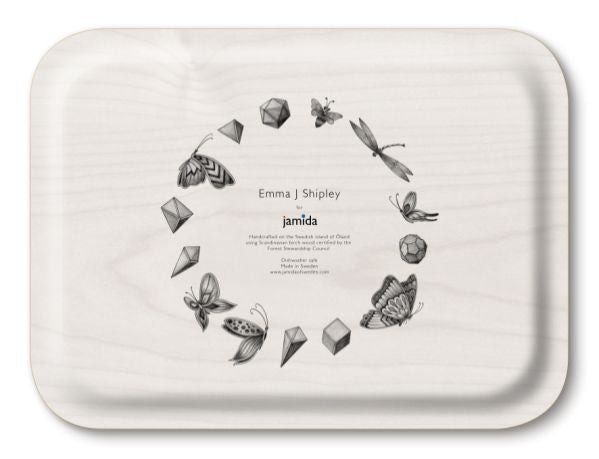 Greige Lemur Tray - Pink - 27x20cm