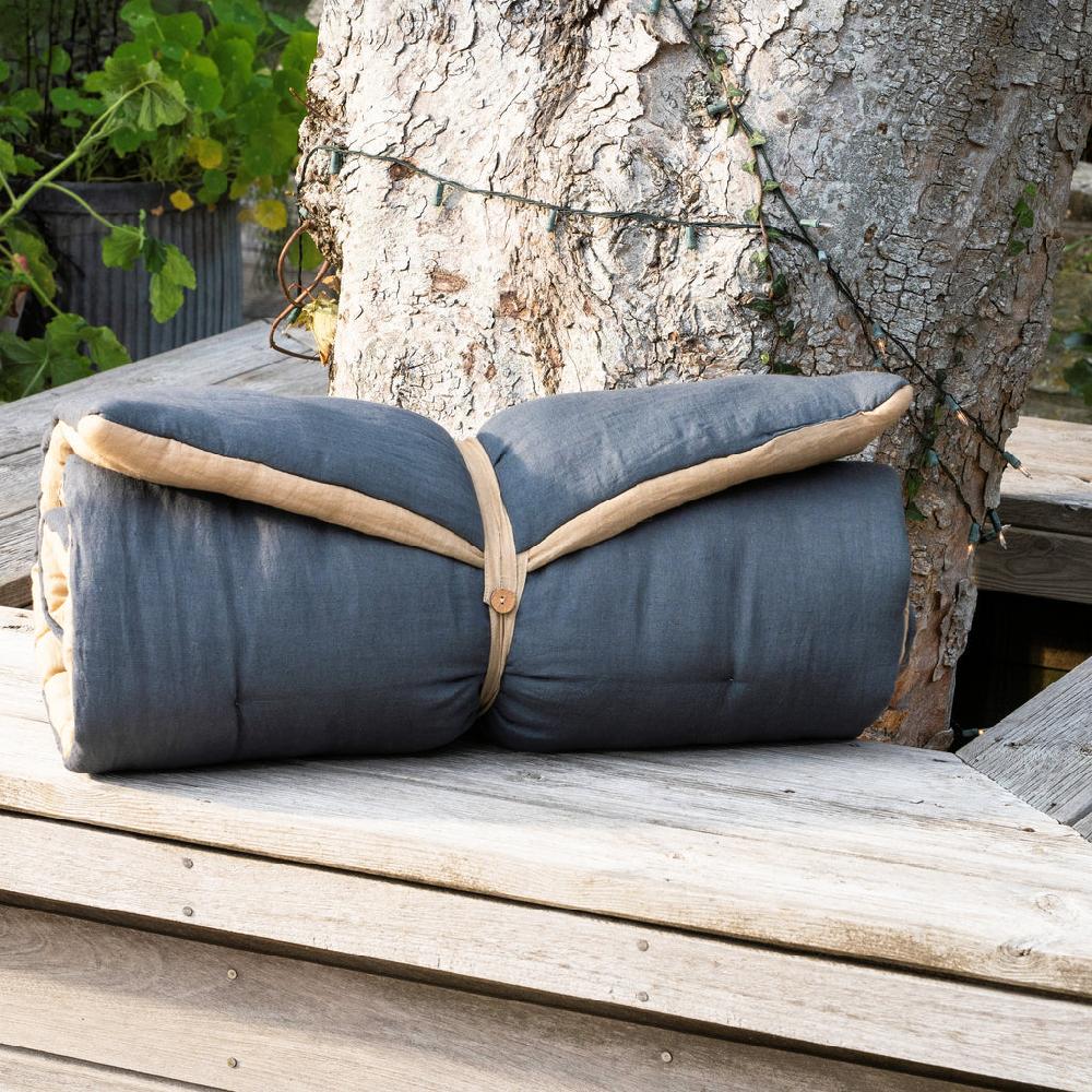 Greige Linen Mattress - 70 X 200 Cm - Slate