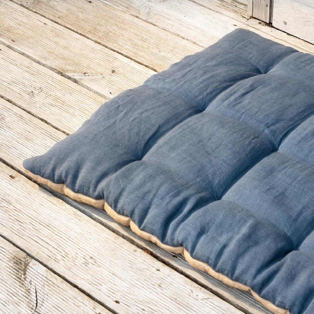 Greige Linen Mattress - 70 X 200 Cm - Slate