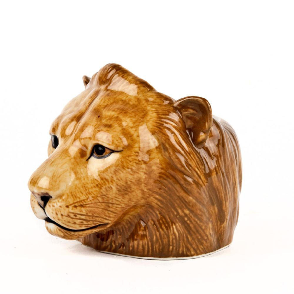 Greige Lion Face Egg Cup By Quail Ceramics