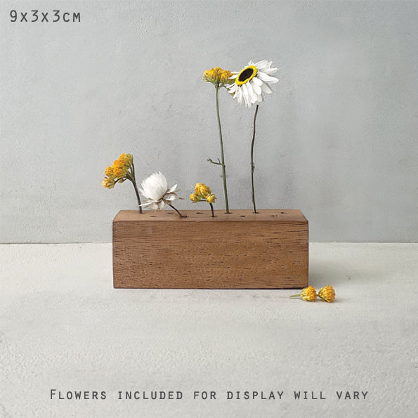 Greige Little Wooden Display Bar For Dried Flowers