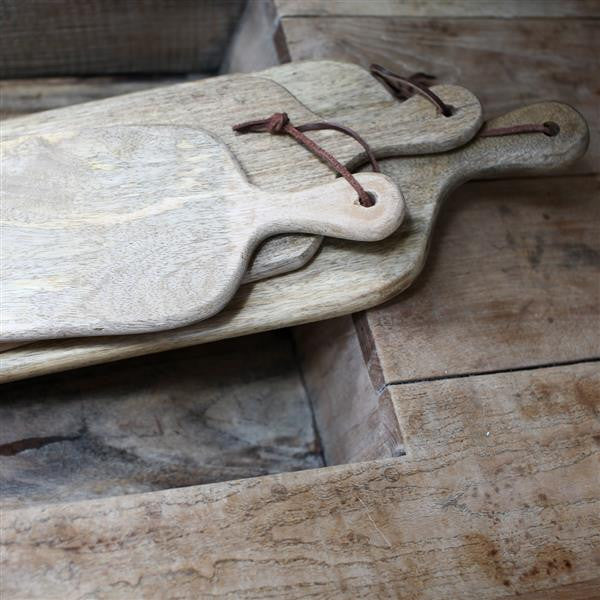 Greige Long Mango Wood Chopping Board - Three Sizes