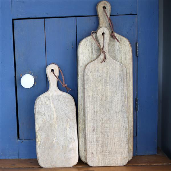 Greige Long Mango Wood Chopping Board - Three Sizes