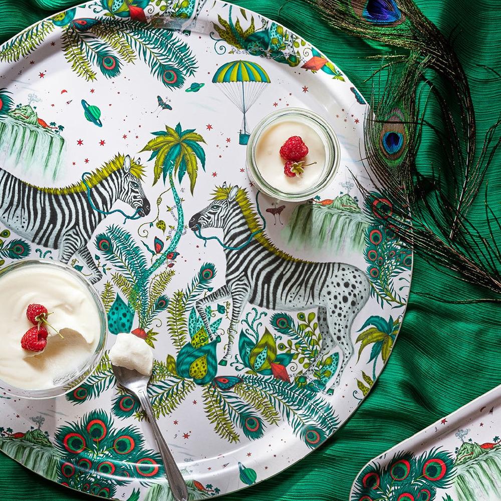 Greige Lost World Tray - Lime - Diameter 39cm