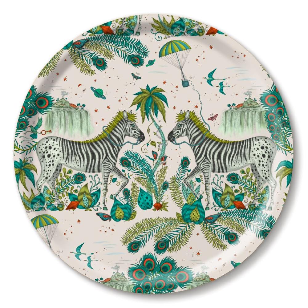 Greige Lost World Tray - Lime - Diameter 39cm