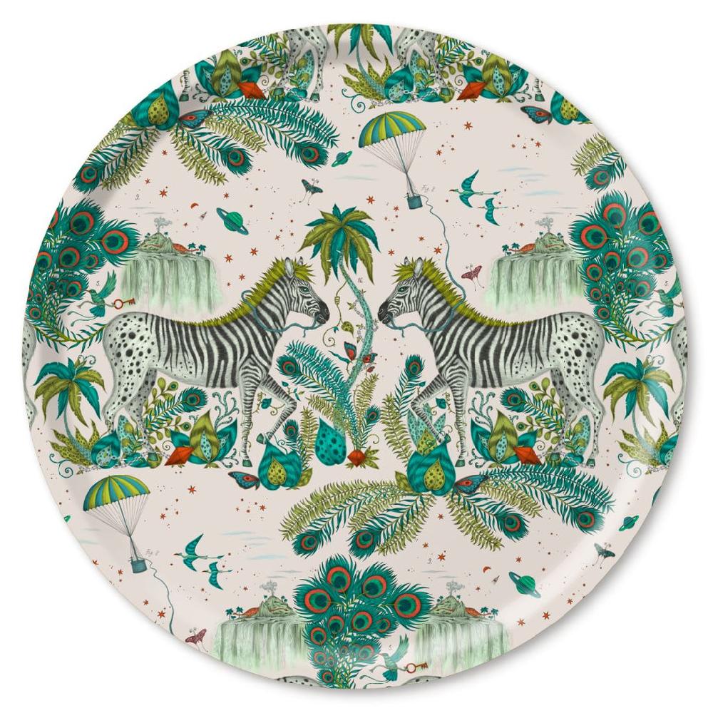 greige Lost World Tray - Lime - Diameter 46cm