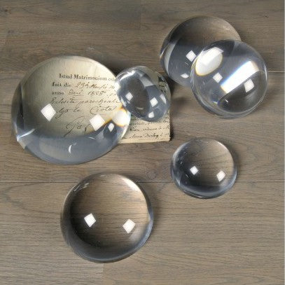 Greige Magnifying Glass Paperweights - Set Of Six