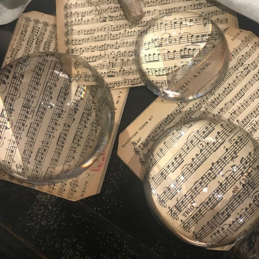 greige Magnifying Glass Paperweights - Set of Six