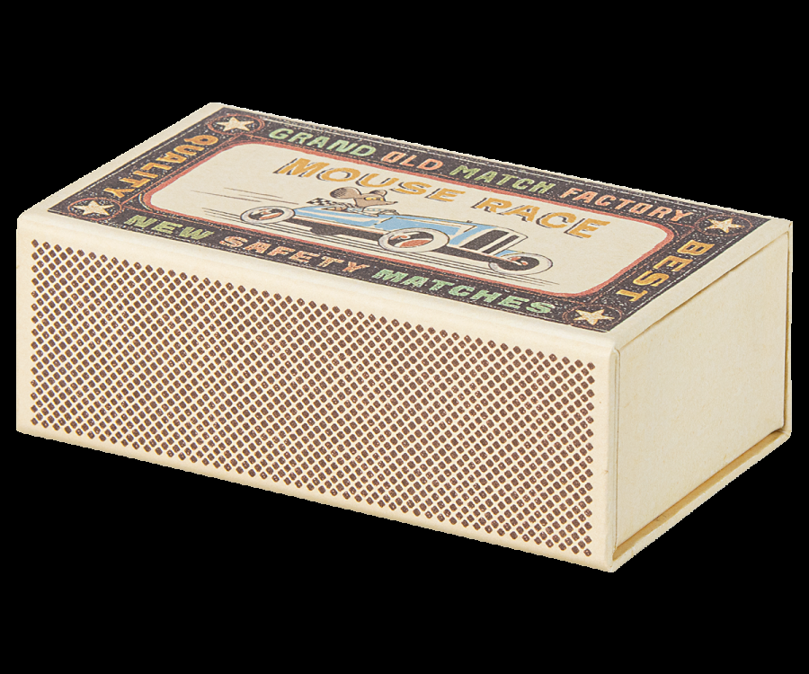 Greige Maileg Big Brother Mouse In A Matchbox B