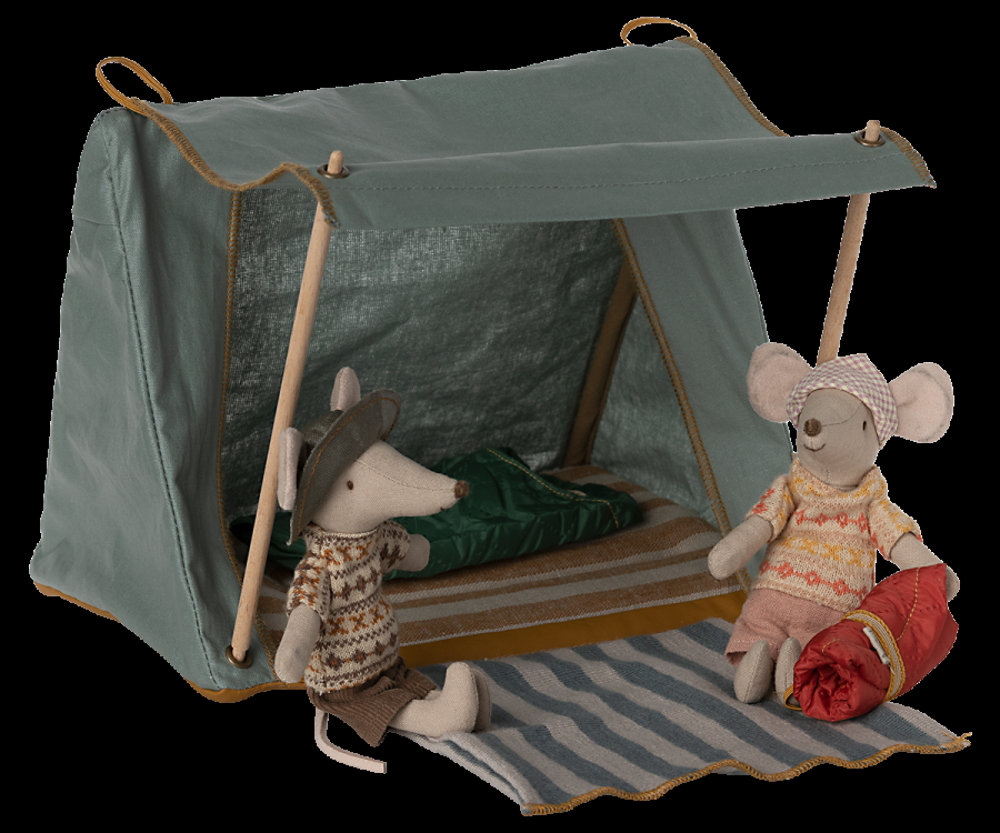 Greige Maileg Happy Camper Tent For Mouse