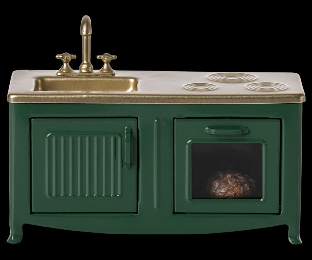 greige Maileg Kitchen Mouse - Dark Green