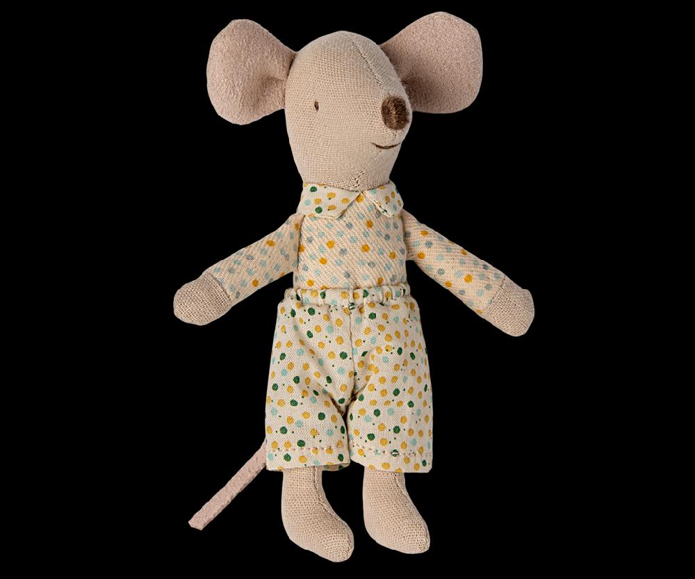 Greige Maileg Little Brother Mouse In A Matchbox