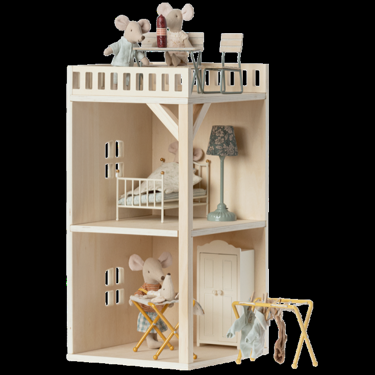 Greige Maileg Mouse Hole Farmhouse Annex