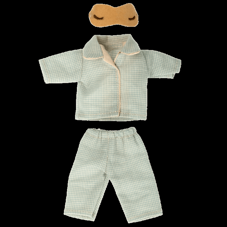 greige Maileg Pyjamas for Dad Mouse