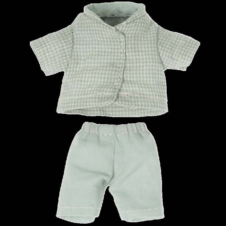 greige Maileg Pyjamas for Little Brother Mouse
