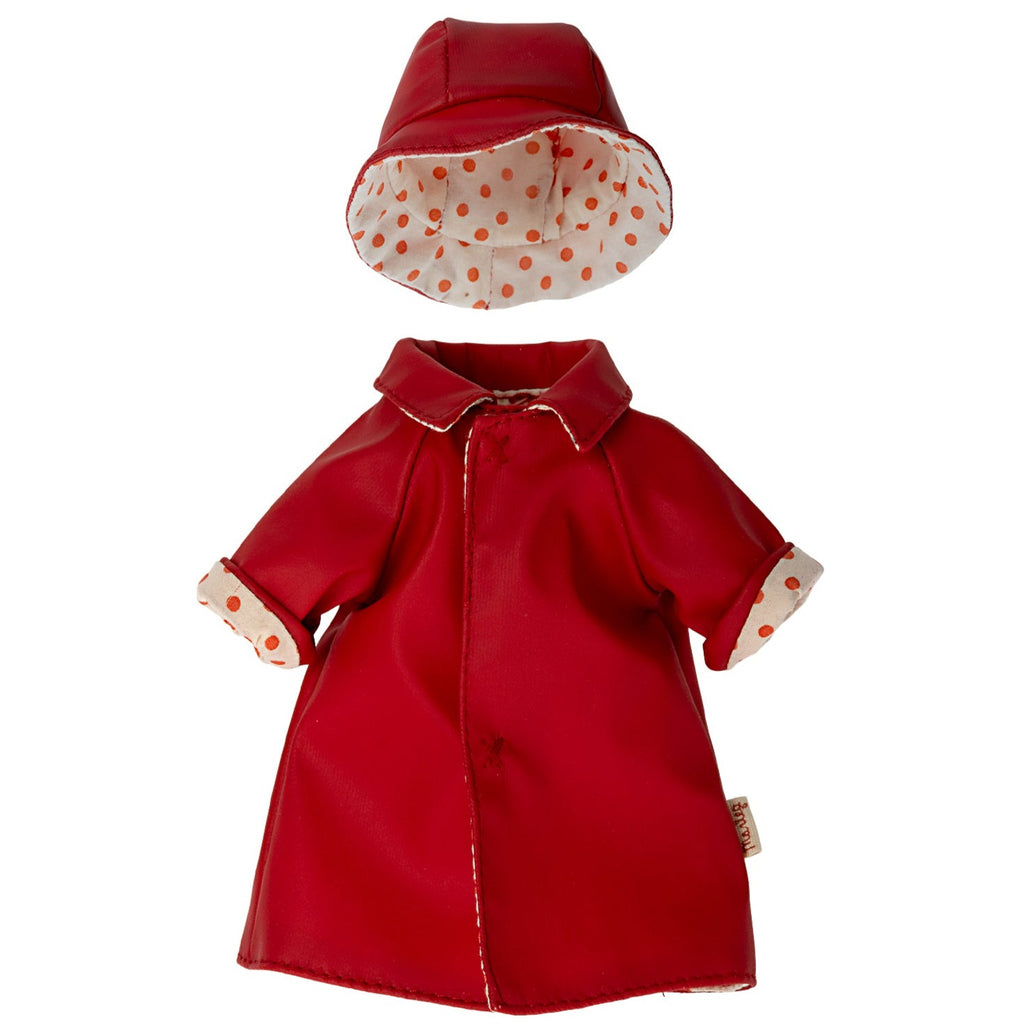 Greige Maileg Raincoat And Hat For Teddy Mum