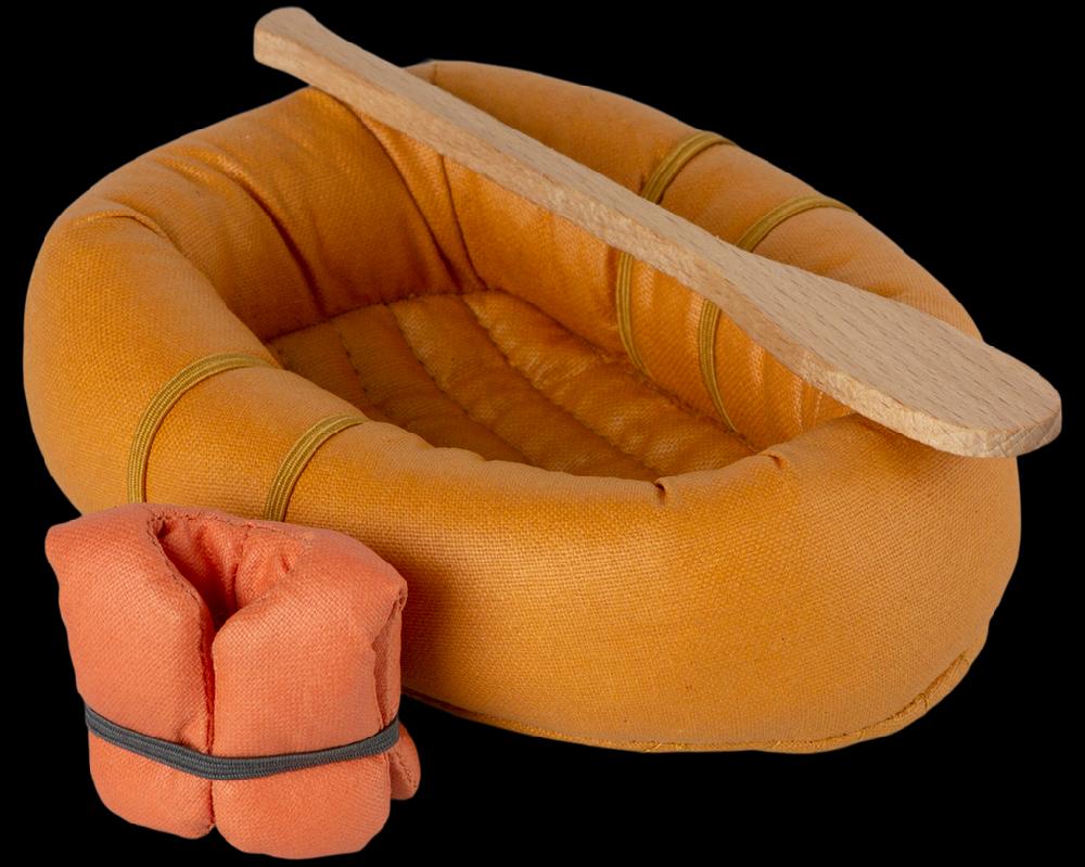 greige Maileg Rubber Boat Mouse