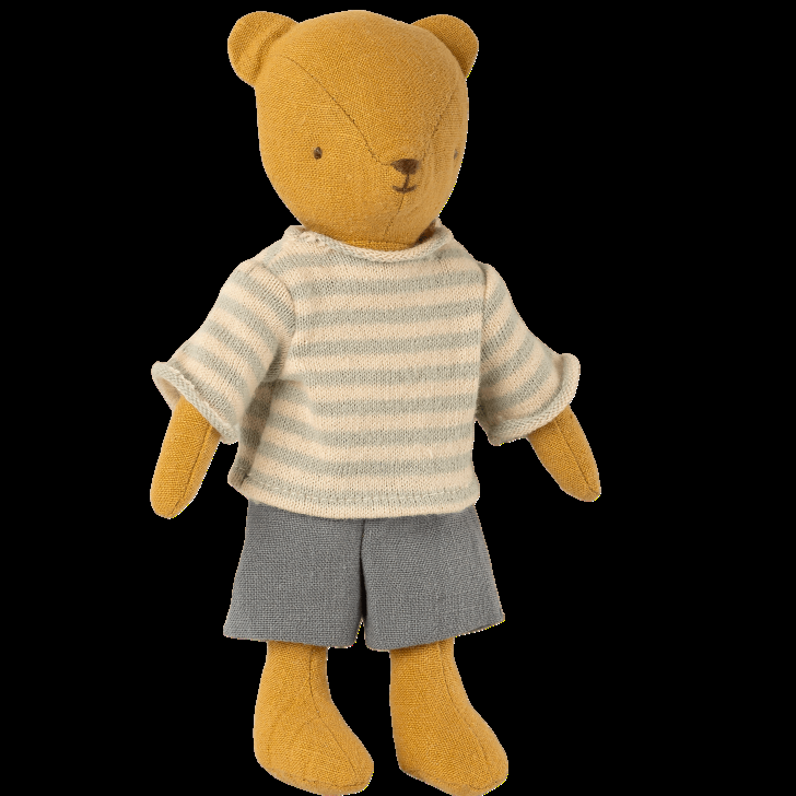 Greige Maileg Sweater & Shorts Teddy Junior