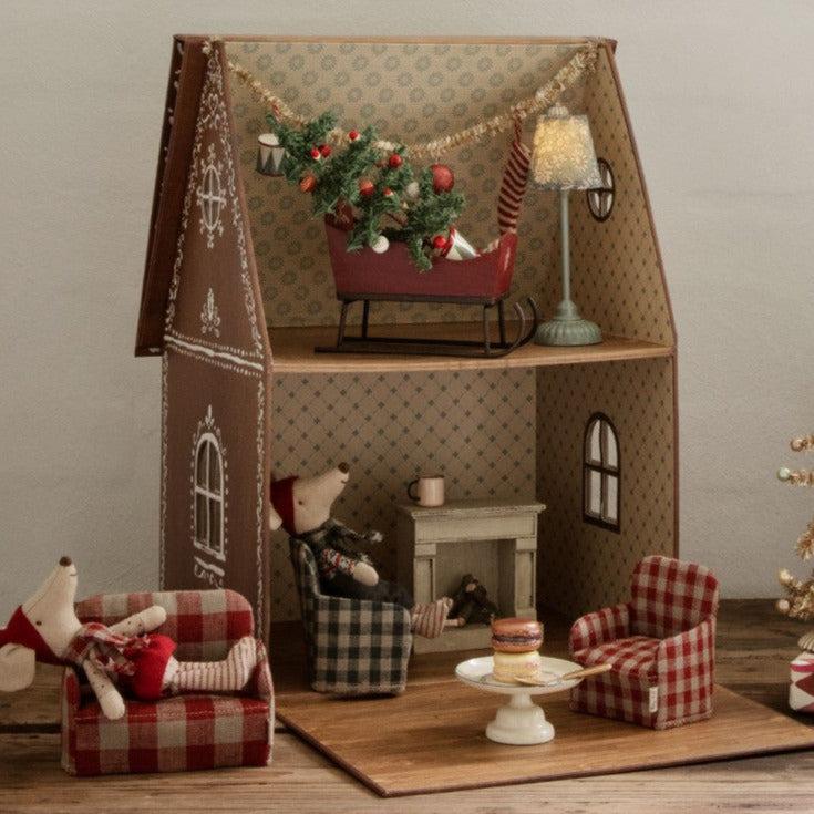 Greige Maileg Vintage Floor Lamp Mouse Mint