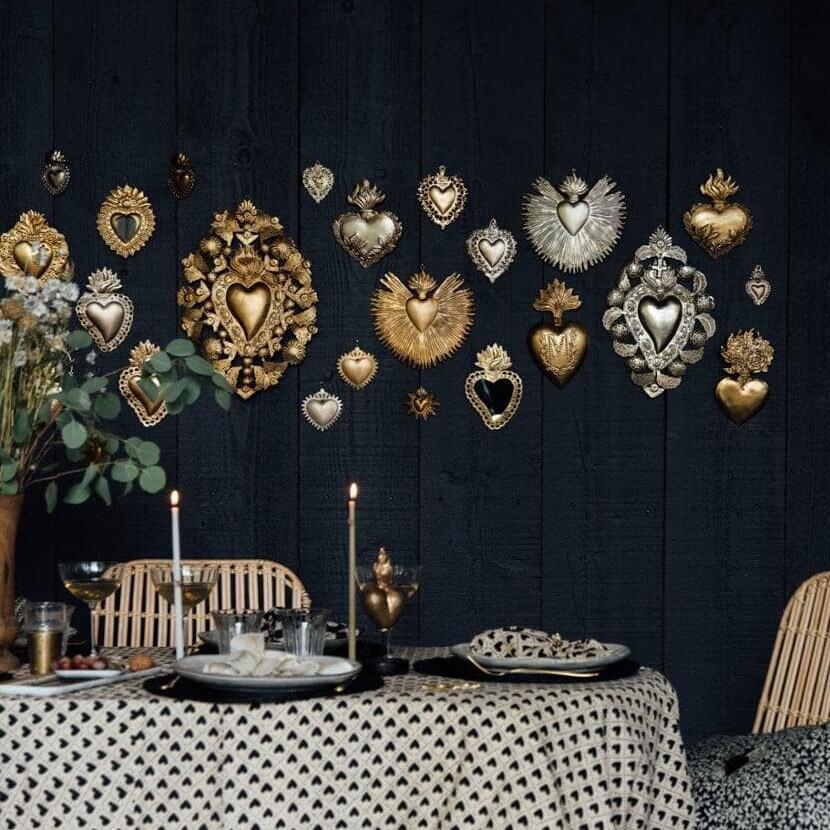 Greige Maje Heart - Antique Silver - Boncoeurs