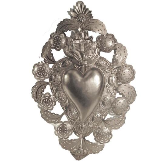 greige Maje Heart - Antique Silver - Boncoeurs