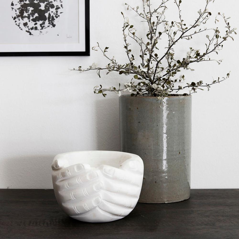 greige Marble Bowl - Hands - House Doctor Denmark