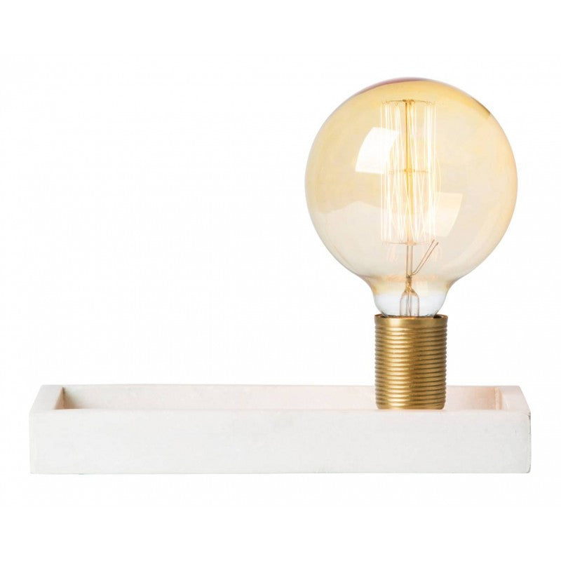 Greige Marble Tray Lamp - Watt & Veke